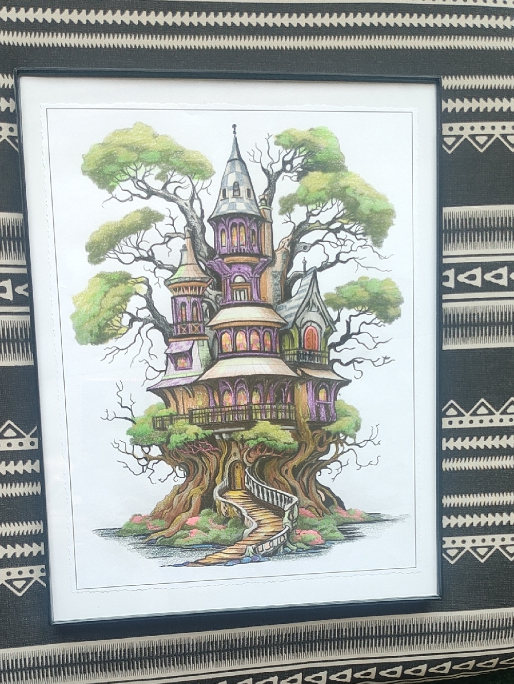 ART: GOTHIC Rainbow 🌈 Glass Window Tree House
